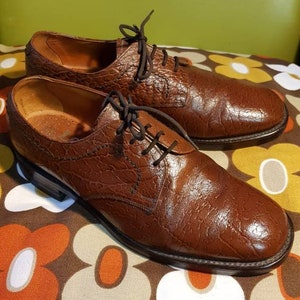 Vintage Late 1960s 70's Loake Brown Leather Grained Derby - Etsy
