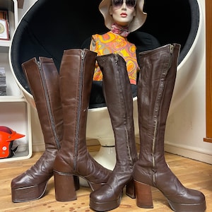 Platform Tall Boots Etsy UK