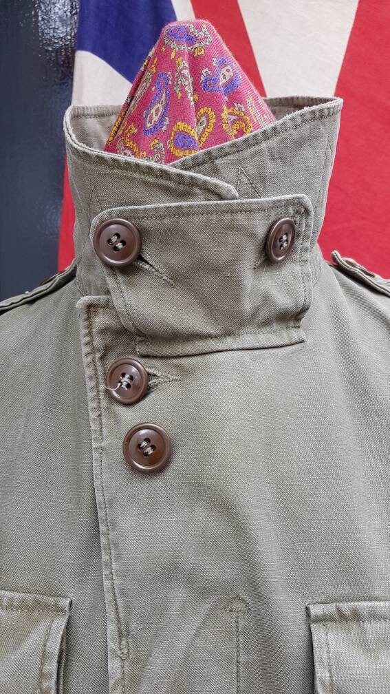 Image of Rare Vintage Ww2 M 1943 U.s. Army Military Field Combat Jacket.marines American Fishtail Parka M48 M51 M65 Workwear Vietnam.small To Medium