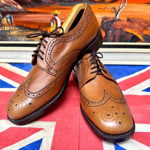 Vintage Derby Tan Suede Leather Dress Shoes Lace Up Union Made in USA Size 7.5 D Vintage Leather Derby Shoes - Etsy main image 3
