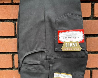 Vintage LEVI'S STA PREST Big E Black Pants 33 X 30 - Etsy