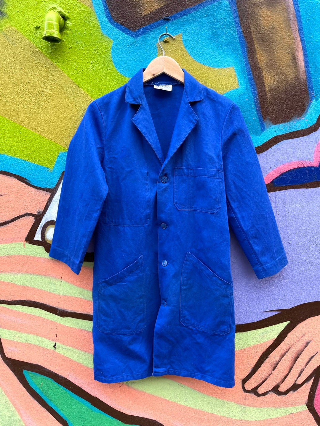 Vintage French Lechamonix Blue Sanforized Coveralls Chore Etsy