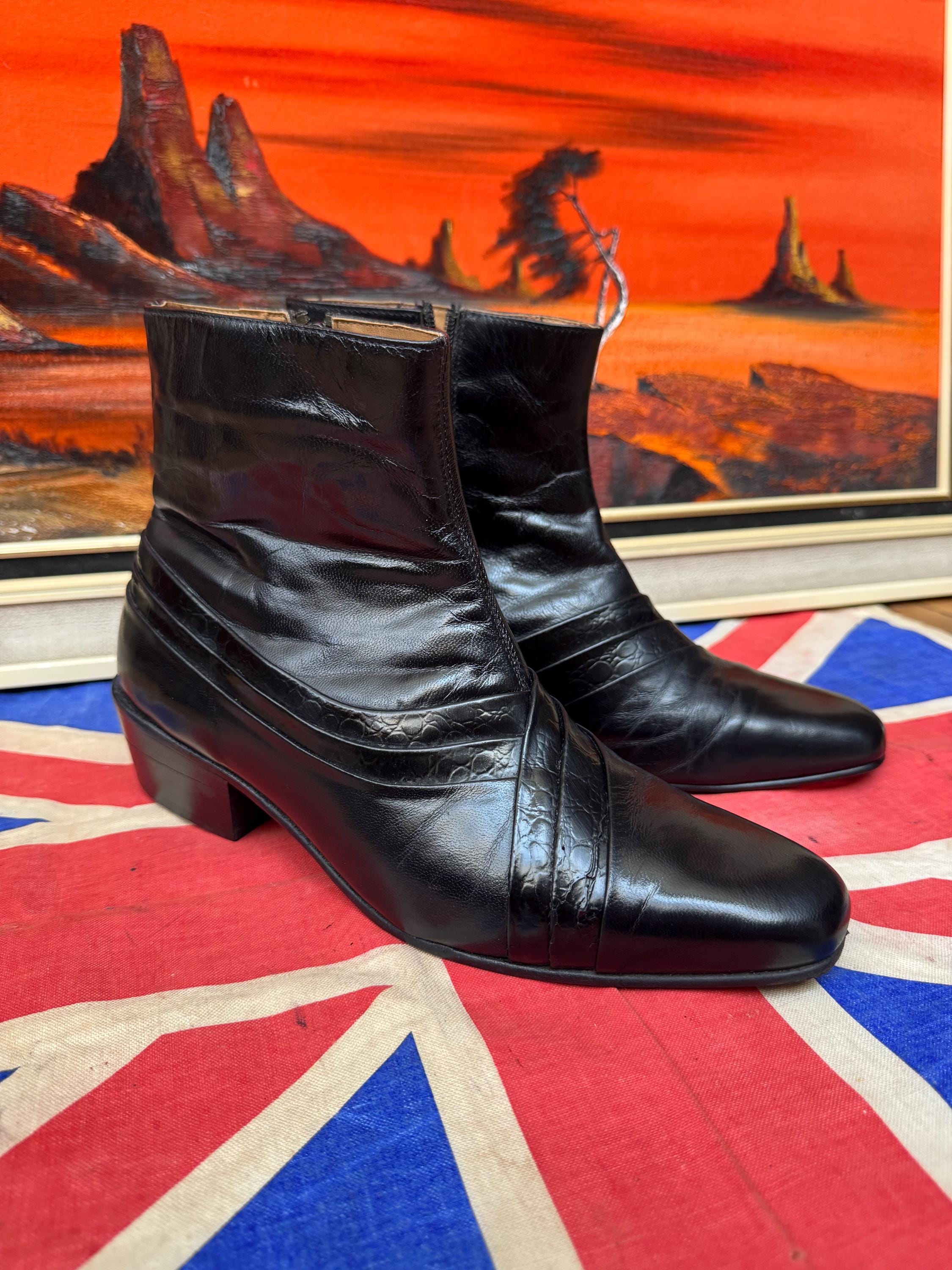 Vintage Side Zip Boots Men - Etsy Canada