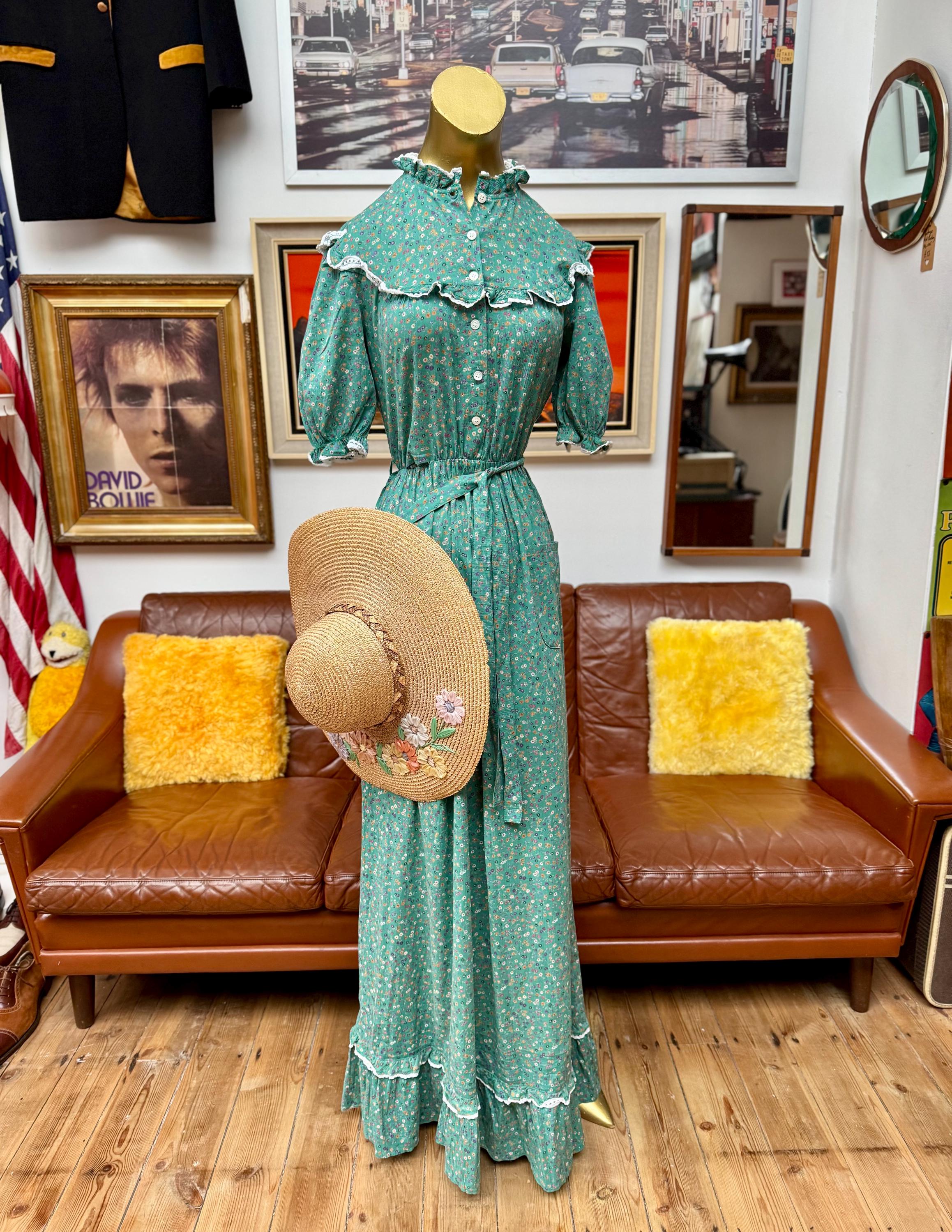 Green Bardot Dress - Etsy
