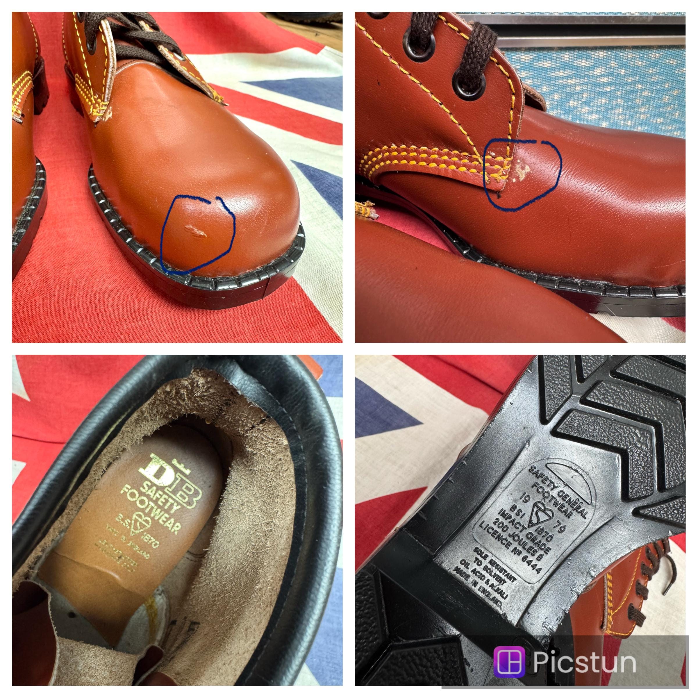 Vintage Deadstock Late 1970s DB Safety Footwear BS 1870 6