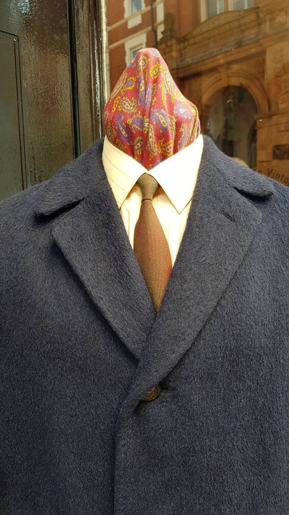 Crombie Coat With Red Lining Etsy UK