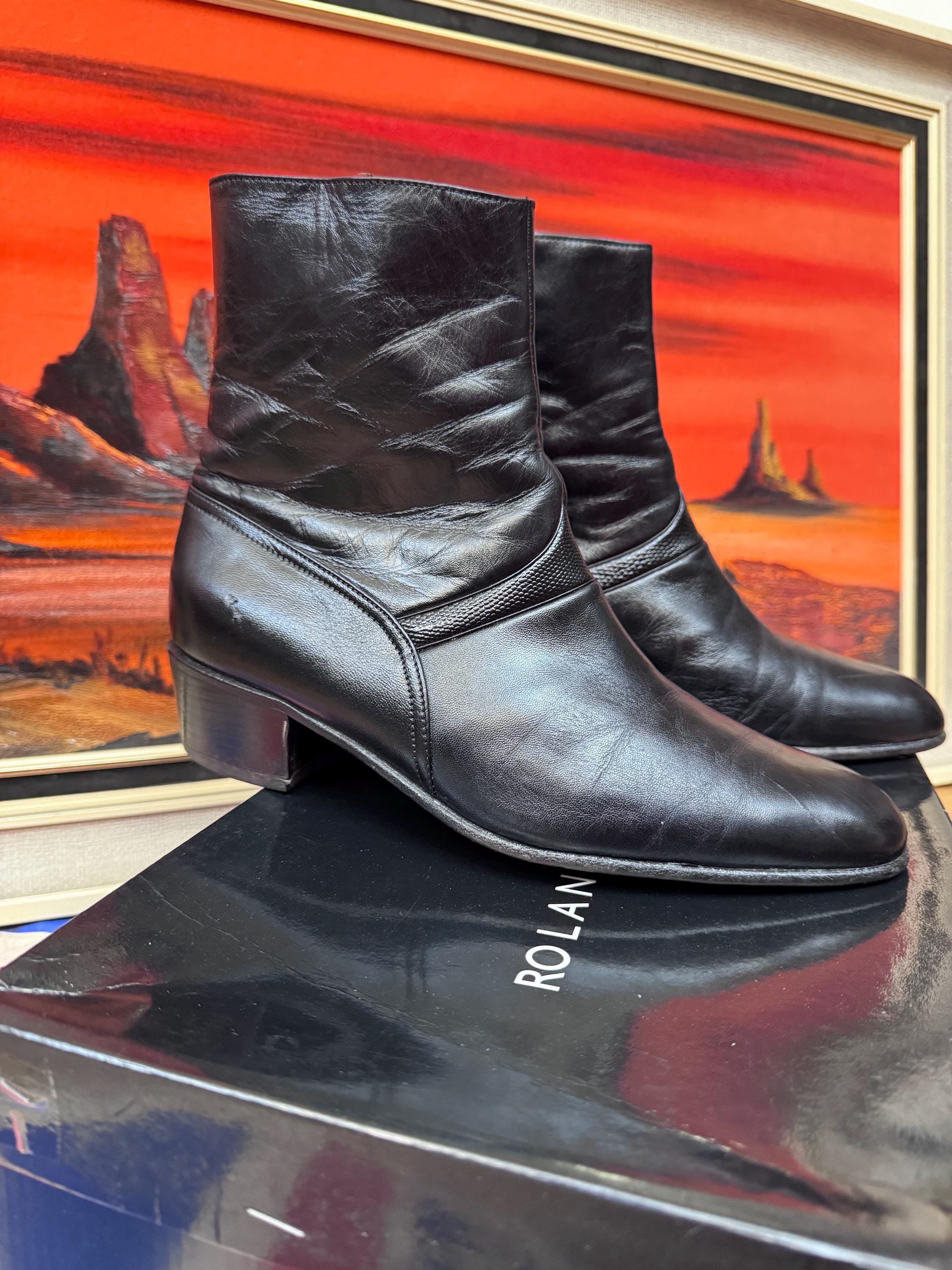 Vintage Side Zip Boots Men - Etsy Canada