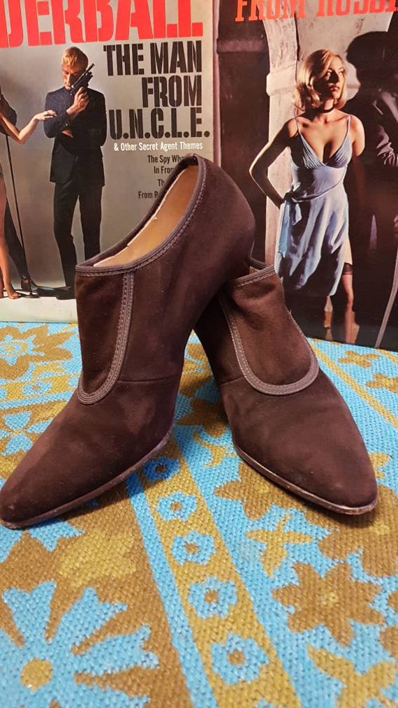 Mooie Valmy Moda bruine su de leren halve enkellaars met