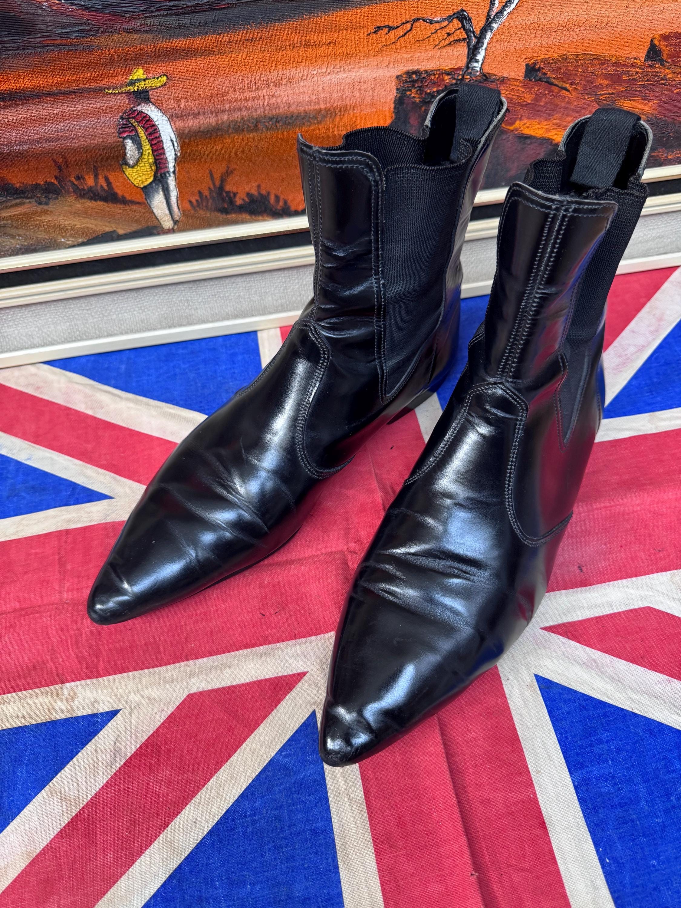 Mens Winklepicker Pointed Toe Boots Mens Winklepickers Boots - Etsy main image 4