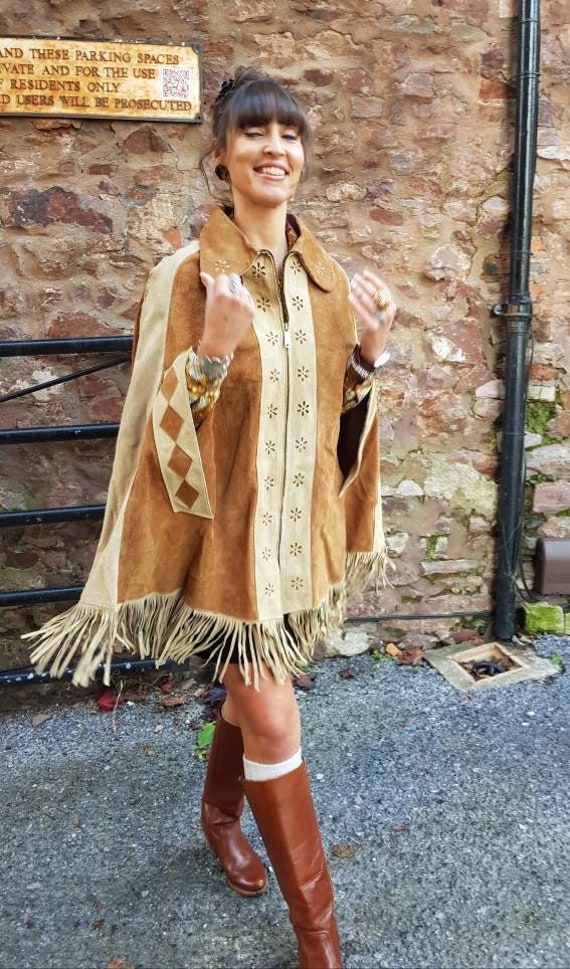 Fab Vintage late 1960s 70's all suede western penn