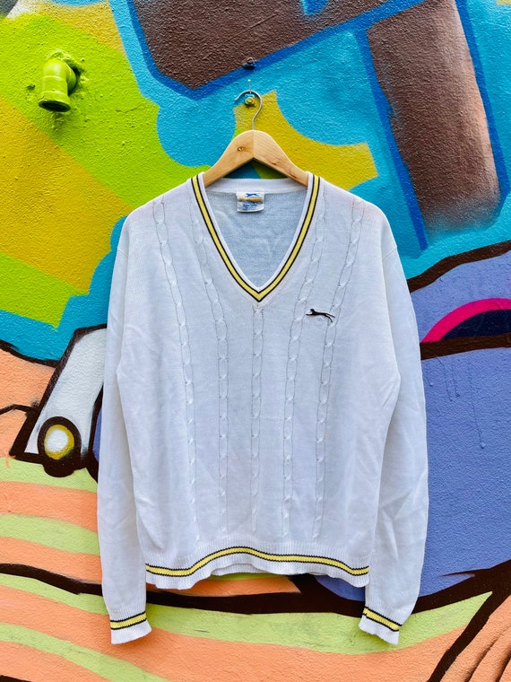 Vintage Late 1960s 70s White Slazenger 