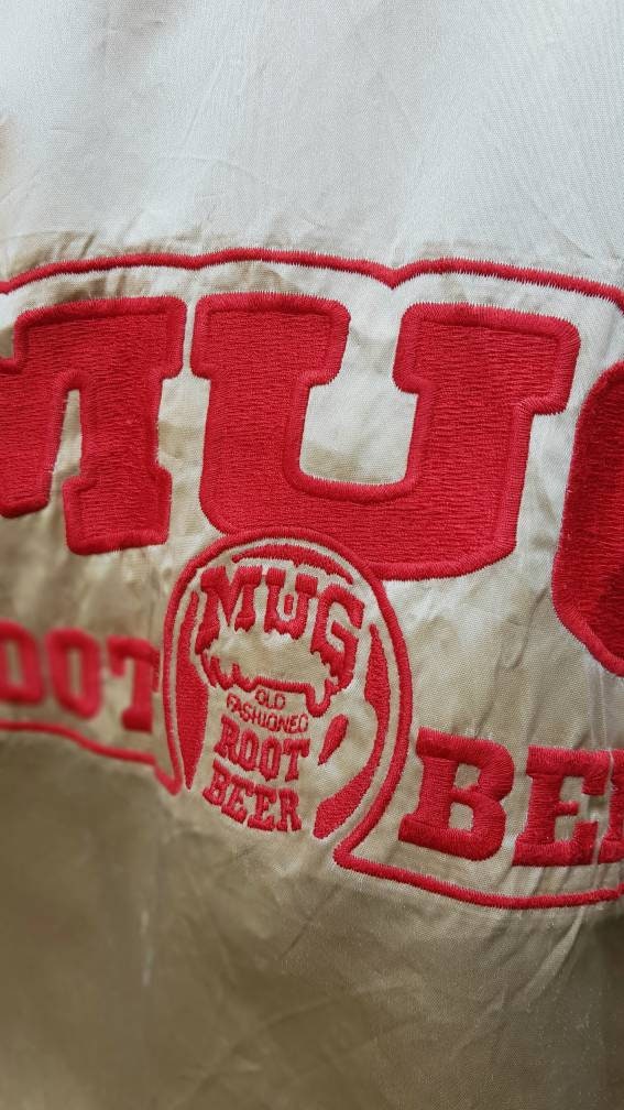 Image of Vintage 1960S 70's Original Usa Logos Mug Root Beer Acetate Varsity Jacket, Basketball Baseball University Preppy Ivy League.medium To Large