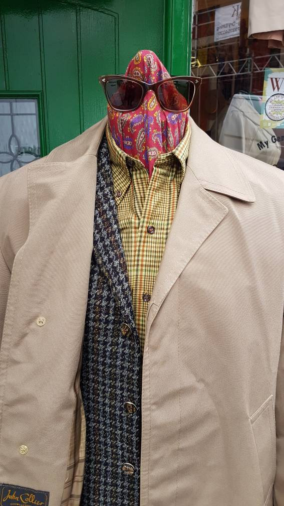 Image of Vintage Classic 1960S 60's John Collier Diolen Showerproof Sandy Raincoat Overcoat.mod Soho Jazz Michael Caine Steve Mcqueen.large As New