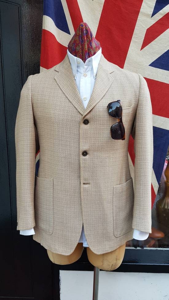 Image of Rare Vintage Ivy League Brent & Collins For Take Six 6 Patch Pockets Mod Sports Jacket Blazer.sartorial Elegance.medium 39-40&1/2" Chest