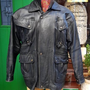 Superb Vintage 1980's 80s Oversized SML Italian Moda Soft Leather