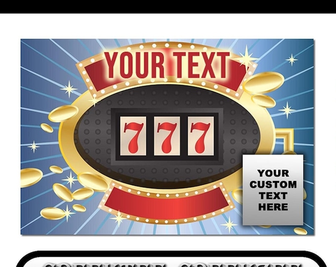 Custom background and text Prize Text Fun Faux Lottery Ticket Simulation Scratch Tickets 3.75" x 2.5" Laminated, qty discounts