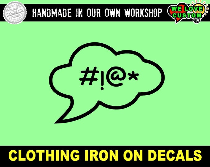 Call Out Iron On DIY Vinyl Decal - various sizes and colors - colours