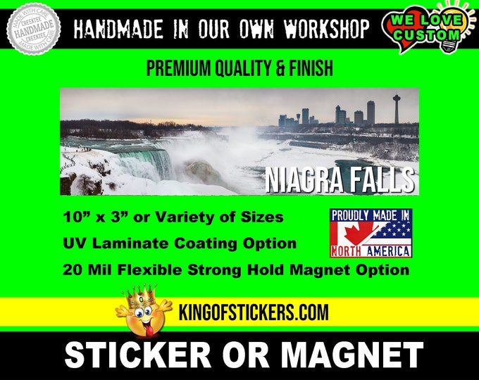 Niagra Falls high quality custom made Bumper Sticker or Magnet in variety of sizes