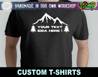 Custom Text Explore Vinyl Print T-shirt Unisex Funny t-shirt, Customize your tee. Ask us! - 1 T-Shirt of your color and vinyl color