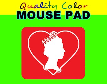 Queen Elizabeth II Round or Rectangle Printed Mouse Pad - Mouse Pad Thick Non Slip Bottom Smooth or with your custom image or design