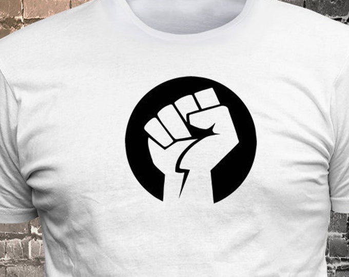 Rising Fist Vinyl print t-shirt - Funny t-shirt, fun tshirt, Customize your t-shirt... Ask us!