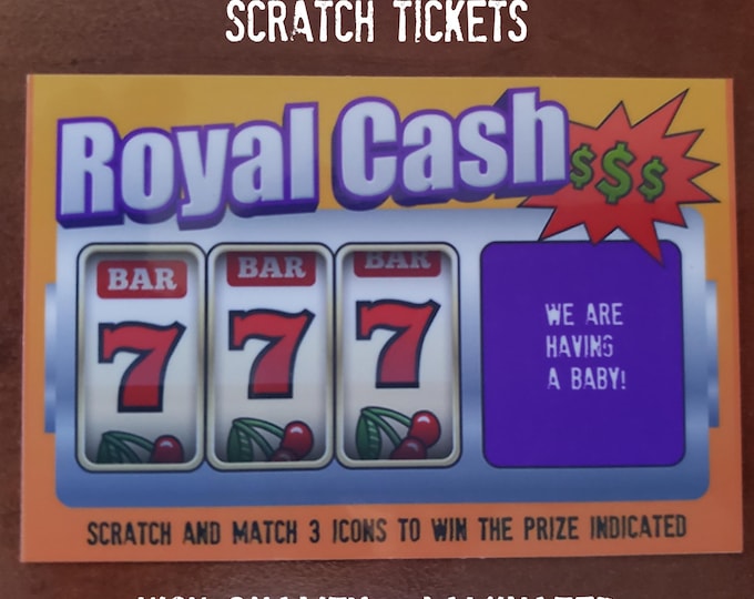 Custom Faux Scratch Tickets Novelty, Laminate Coating, Scratch Off Top, Customize The Text and Message