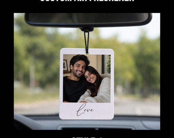 Air Freshener custom printed unscented your photo and text
