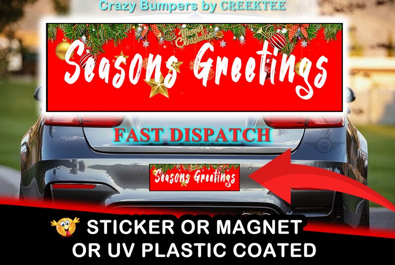 11 Inch X 3.38 Inch LARGE Custom Bumper Stickers or Etsy