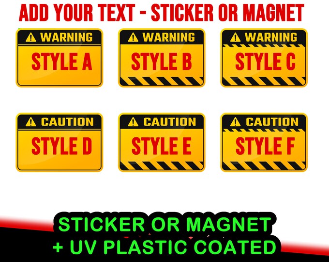 Custom Magnet, Sticker or Mylar Sign with Grommet + 2 suction cups