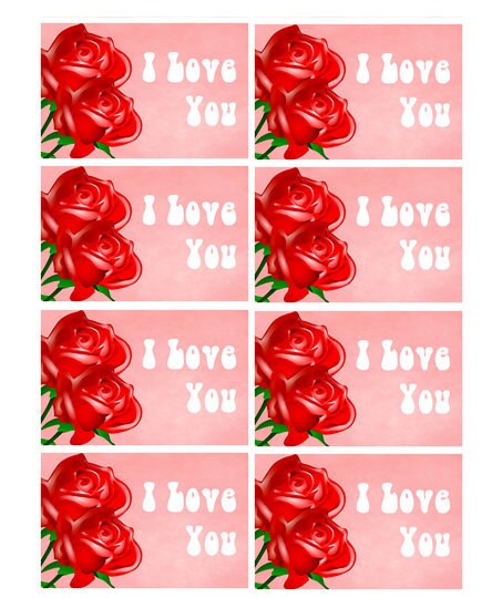 8 Fun 3 inch x 2 inch Stickers -I Love You Stickers 8 Fun 3 inch x 2 inch Stickers -I Love You Stickers