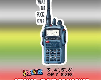 What The F*CK Over funny, Magnet or Window Cling in Various Sizes, mental health anxiety funny stickers