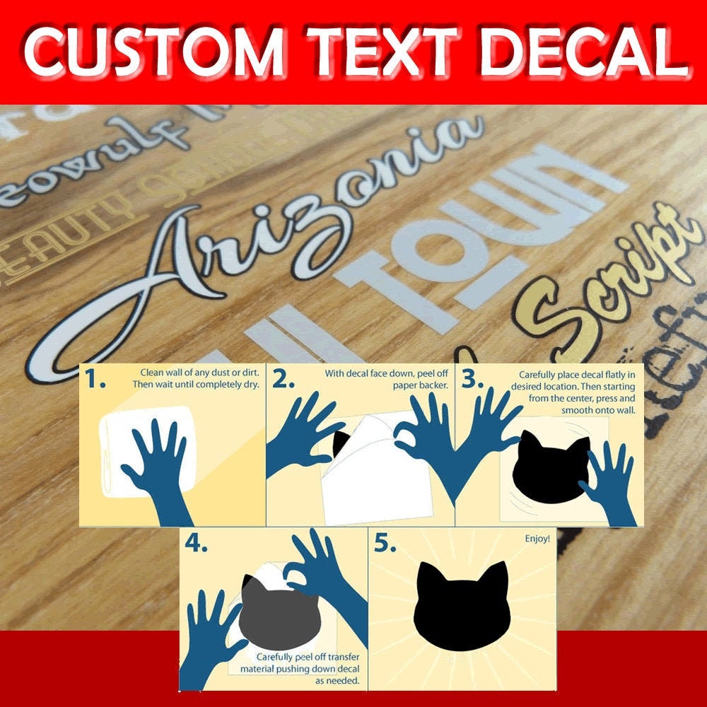 Custom Text Premium Vinyl Decal - Fun Decals Custom Text Premium Vinyl Decal - Fun Decals