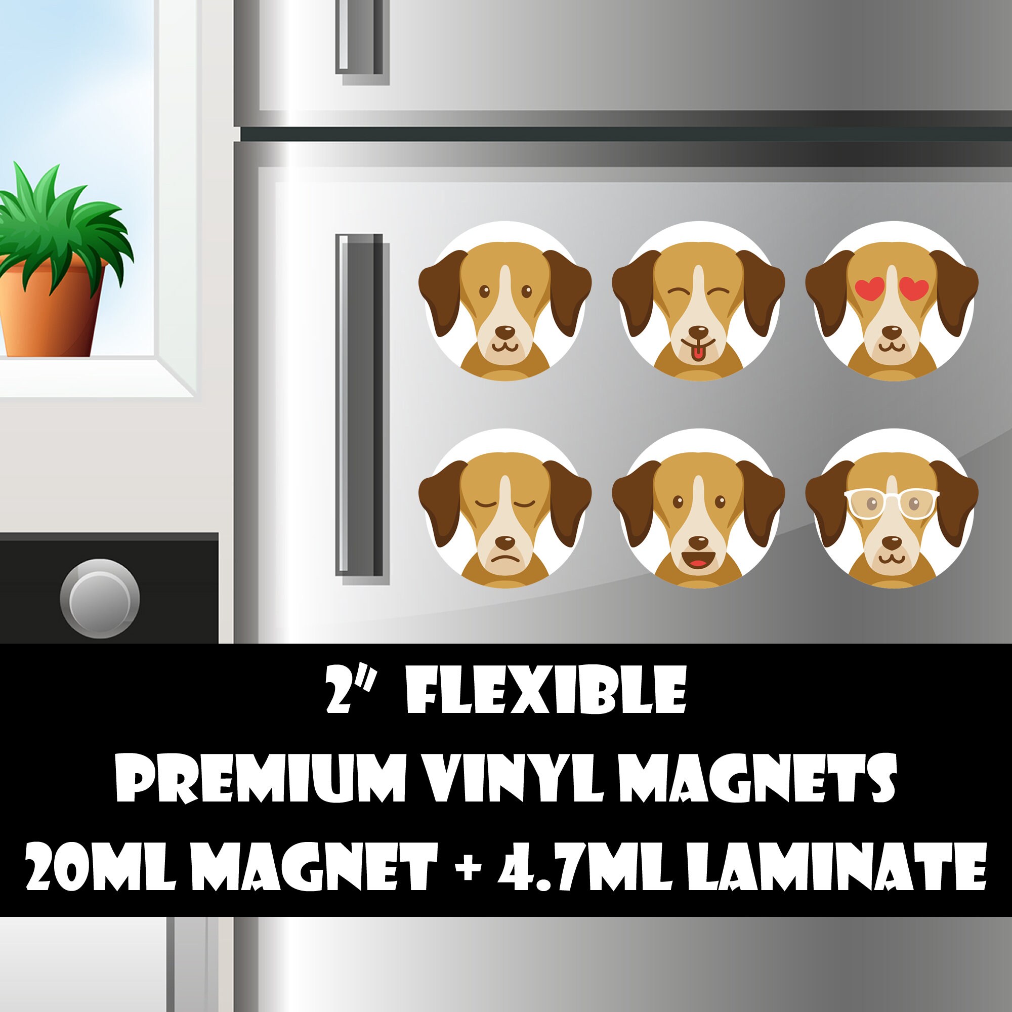 6 2inch dog emoji fridge magnets or stickers standard, photo or vinyl print materials with laminate or magnet 6 2inch dog emoji fridge magnets or stickers standard, photo or vinyl print materials with laminate or magnet