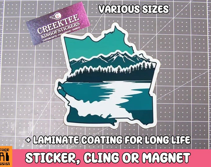 Nature Vinyl Sticker, Magnet or Window Cling in Various Sizes, add your own text or leave blank laminate coating