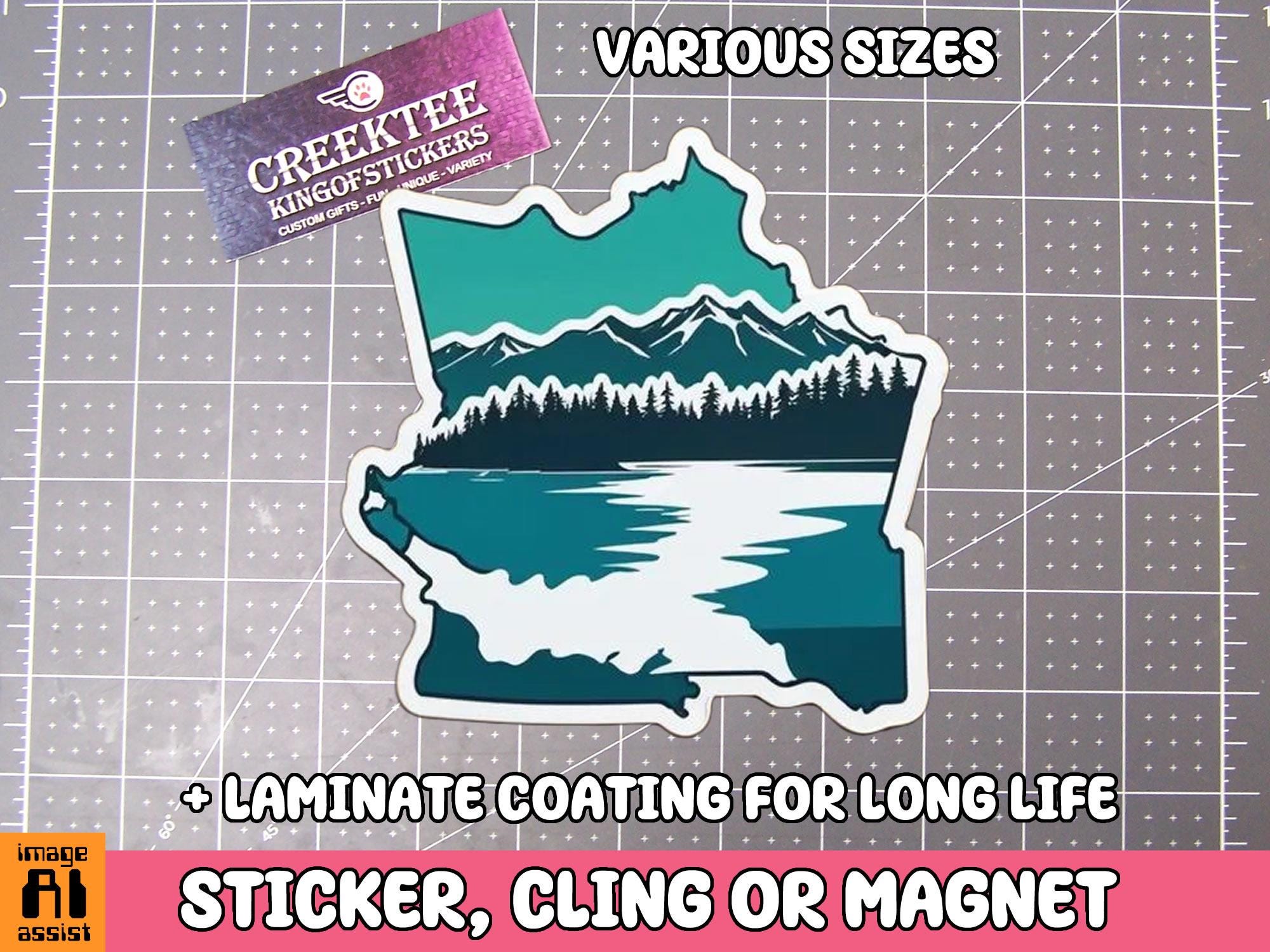 Nature Vinyl Sticker, Magnet or Window Cling in Various Sizes, add your own text or leave blank laminate coating