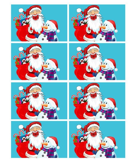 8 Fun 3 inch x 2 inch Stickers - Christmas gifts, Christmas Cards and envelopes 8 Fun 3 inch x 2 inch Stickers - Christmas gifts, Christmas Cards and envelopes