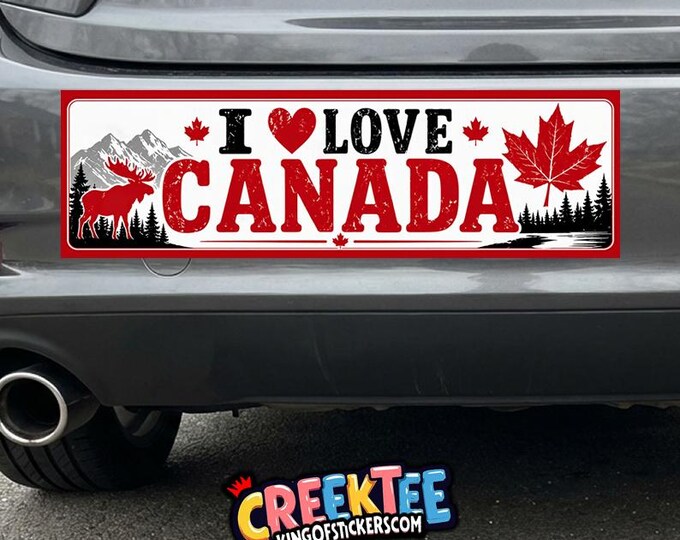 Canada Bumper Sticker, Magnet, Vinyl Sticker, Window Cling or Magnet in UV Laminate Coating