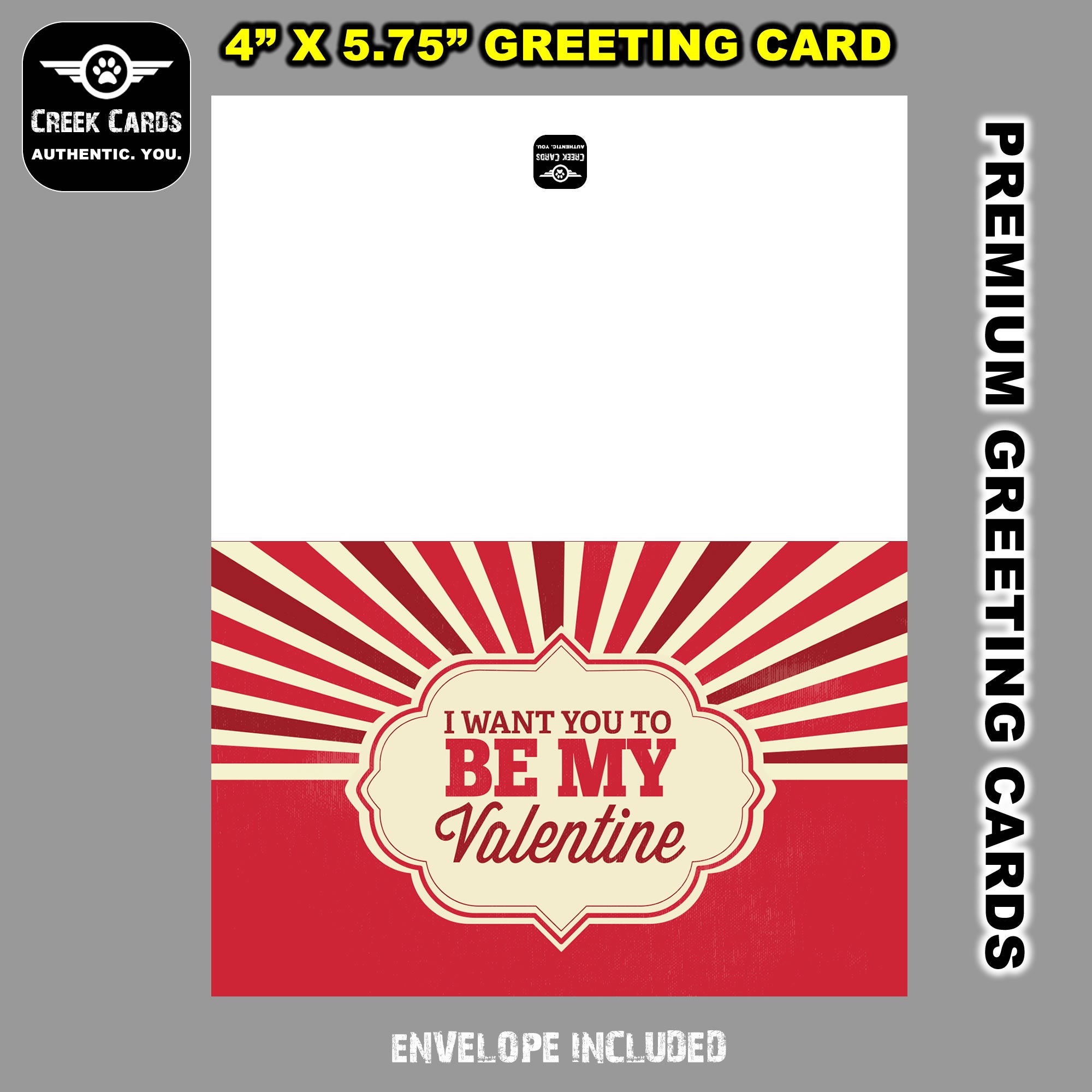 Valentines Day Premium Greeting Card Triple Layer with Laminate Coating. 5.25-5.5 inches high by 4-4.25 inches wide Valentines Day Premium Greeting Card Triple Layer with Laminate Coating. 5.25-5.5 inches high by 4-4.25 inches wide