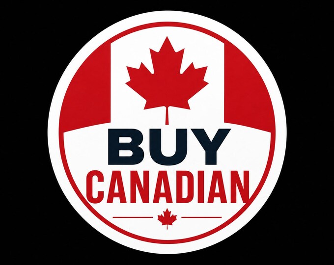Buy Canadian Round Bumper Sticker, Magnet, Vinyl Sticker or Window Cling, UV Laminate Coating, laptop, water bottle