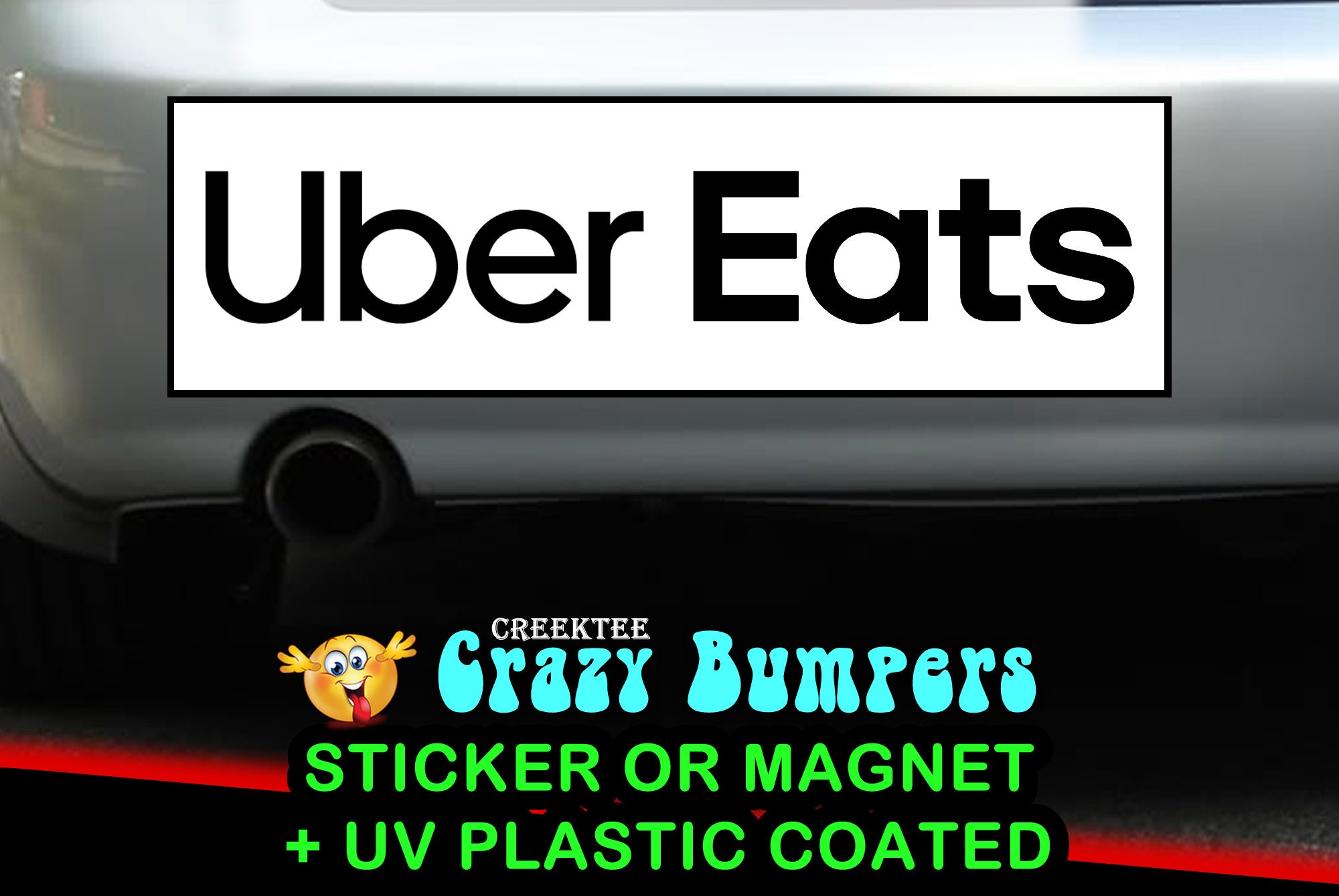 1X to 4X Uber Eats Sets of New Logo Large 10 x 3 Bumper or Door Magnet 1X to 4X Uber Eats Sets of New Logo Large 10 x 3 Bumper or Door Magnet