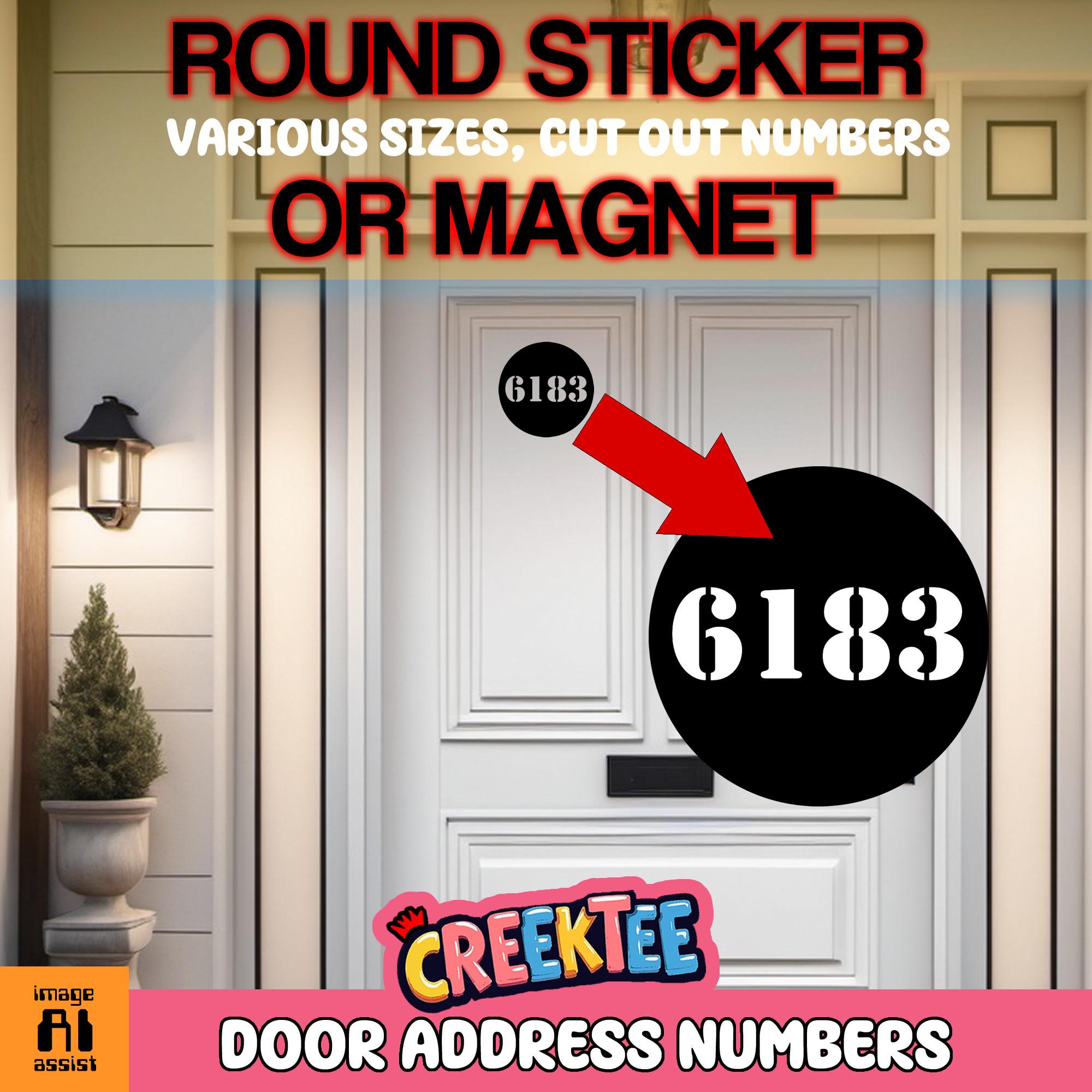 House Address Vinyl Decal or Magnet Various Sizes and Colors Die Cut Vinyl Decal also in Cool Chrome Colors