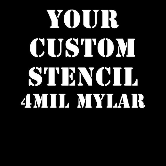  Stencil Stop Custom Stencil - Customizable for Logos,  Businesses, Images - 14 Mil Mylar Plastic [3 x 3 inches]