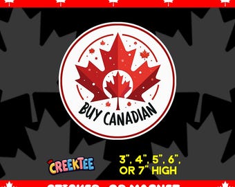 Buy Canadian Bumper Sticker, Magnet, Vinyl Sticker or Window Cling, UV Laminate Coating, laptop, water bottle