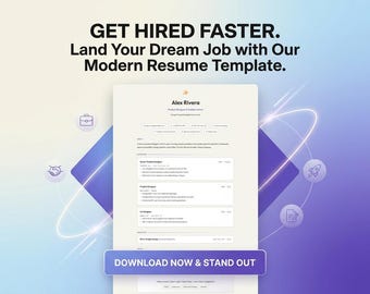 RESUME TEMPLATE 1002 — Instant Digital Download, HTML Files For Your Own Resume Landing Page, Edit in Minutes, No Design Skills