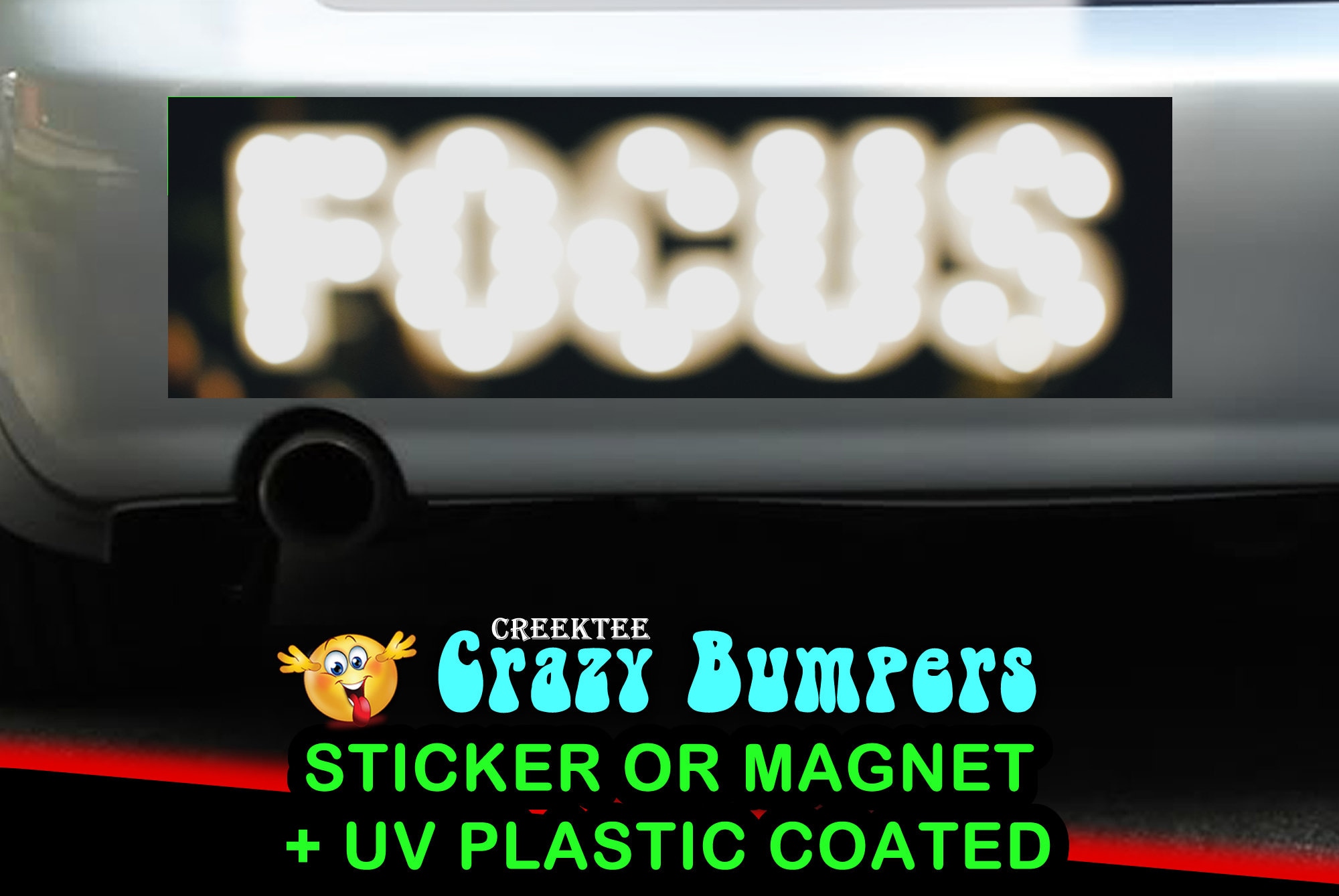 CAD$7.99 - FOCUS 10 x 3 Bumper Sticker or Magnet - Custom changes and orders welcomed! CAD$7.99 - FOCUS 10 x 3 Bumper Sticker or Magnet - Custom changes and orders welcomed!
