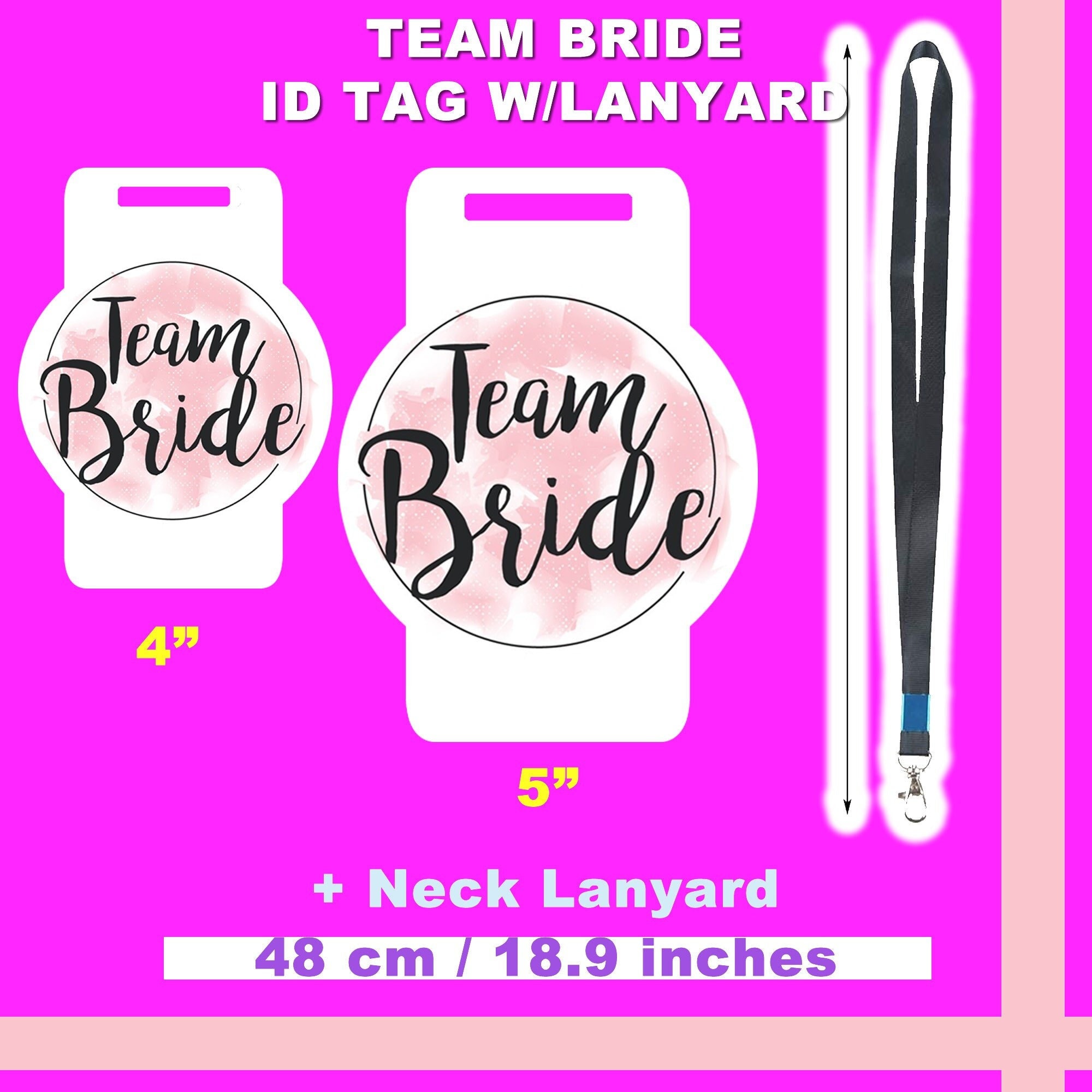 Team Bride Fun ID tag plus 18