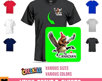 We Are Canadian Vinyl Print T-Shirt in various colors and sizes