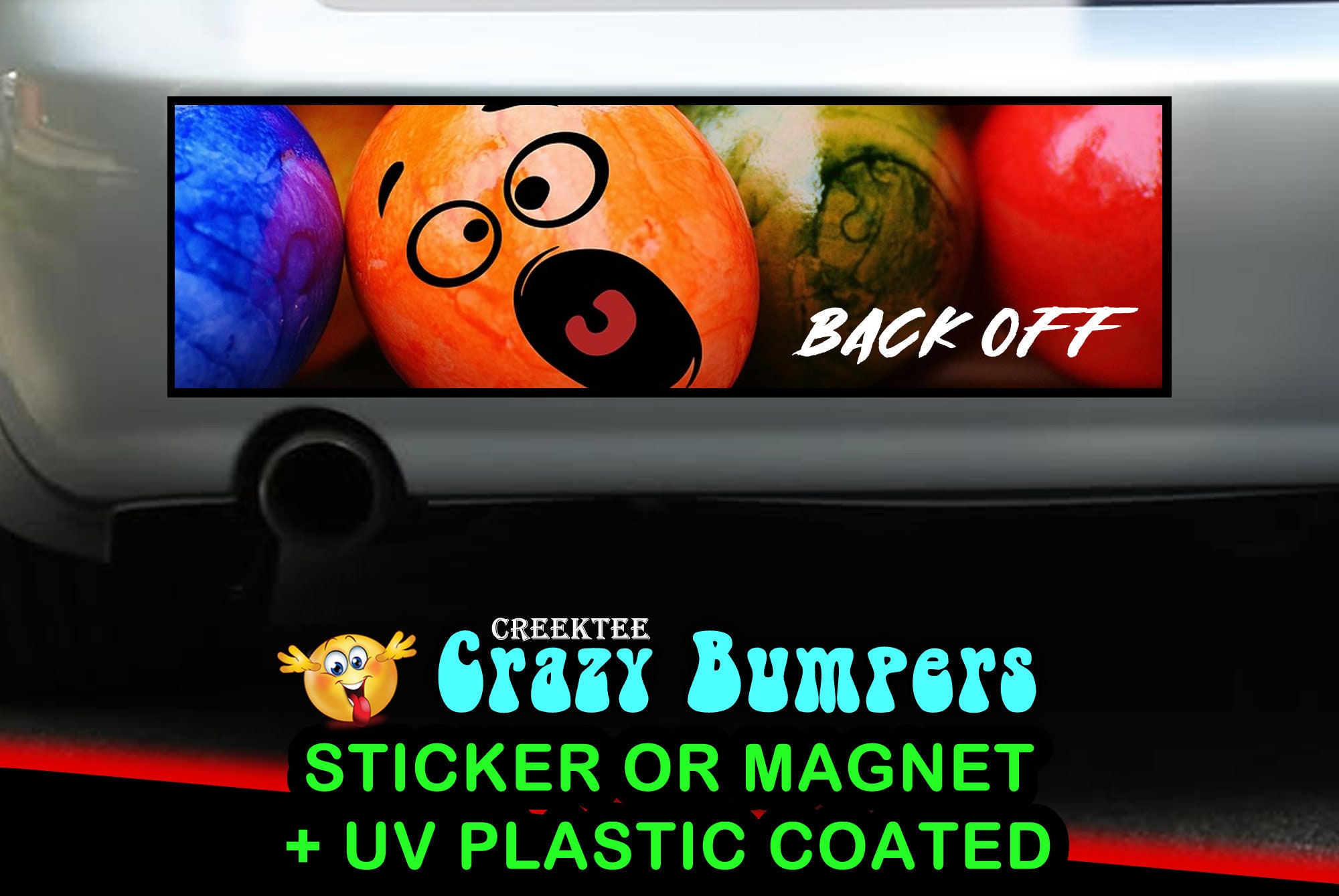 CAD$7.99 - Back off 10 x 3 Bumper Sticker or Magnetic Bumper Sticker Available CAD$7.99 - Back off 10 x 3 Bumper Sticker or Magnetic Bumper Sticker Available