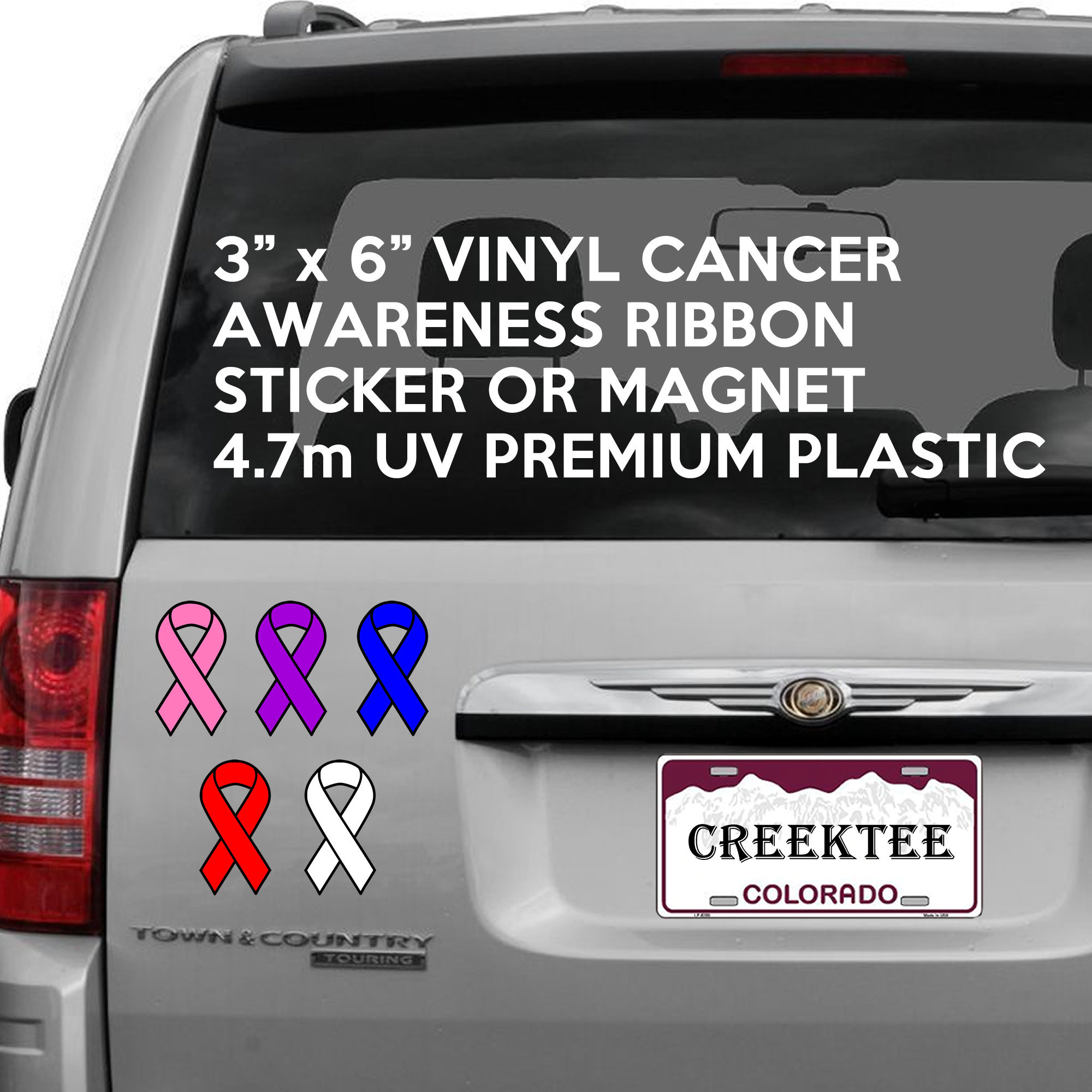 CAD$12.99 - Cancer / Fallen color Ribbon 3 inch x 6 inch magnet OR sticker premium vinyl print with uv protected plastic coating CAD$12.99 - Cancer / Fallen color Ribbon 3 inch x 6 inch magnet OR sticker premium vinyl print with uv protected plastic coating