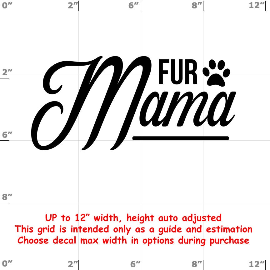 fur mama Dog vinyl decal - Dog Decal fur mama Dog vinyl decal - Dog Decal